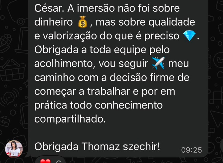 Depoimento de aluno da Comunidade Allers